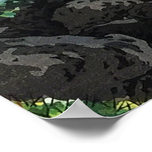 Shinkyo Bridge bei Nikko von Tsuchiya Koitsu Poster (Ecke)