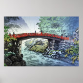 Shinkyo Bridge bei Nikko von Tsuchiya Koitsu Poster (Vorne)
