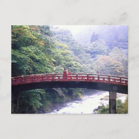 Shinkyo Brücke Nikko Japan Postkarte (Vorderseite)
