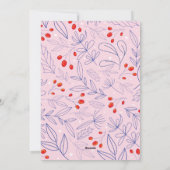 Shinny, bunt, blumengeschmückte Weihnachtskarte Feiertagskarte (Rückseite)