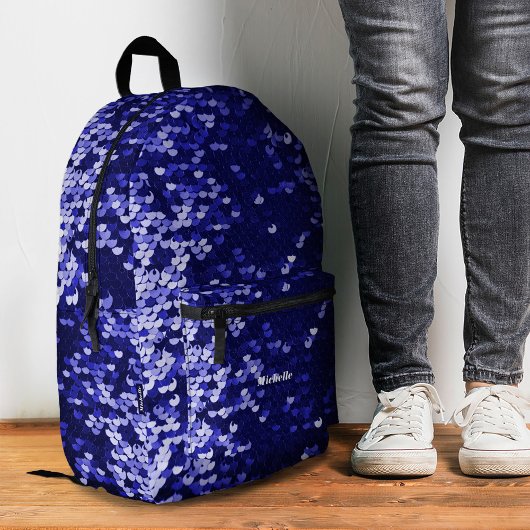 Shinny Royal Blue Stylish Sequins Modern School Bedruckter Rucksack