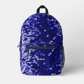 Shinny Royal Blue Stylish Sequins Modern School Bedruckter Rucksack (Vorderseite)