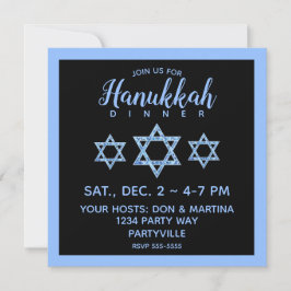 Shinny Star von Davids Hanukkah Einladung