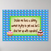 Shinny Women and cupcakes poster (Vorne)