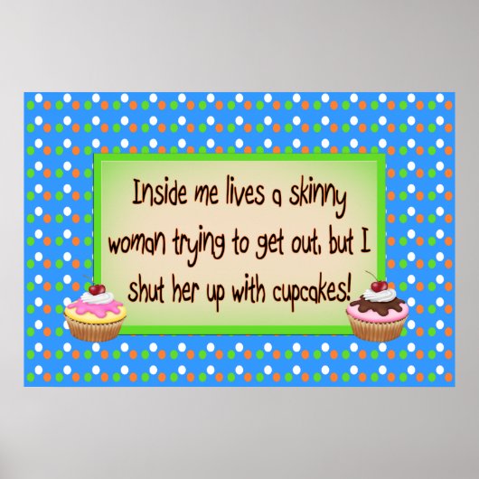 Shinny Women and cupcakes poster (Vorne)
