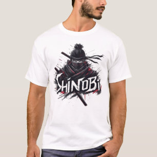 Shinobi Japanischer Ninja Samurai Katana Grunge St T-Shirt