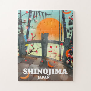 Shinojima Reiseplakat Karte Puzzle