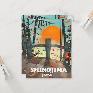 Shinojima Reiseplakatkarte