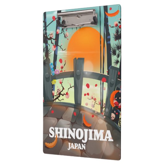 Shinojima Reiseplakatkarte Klemmbrett (Links)