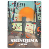 Shinojima Reiseplakatkarte Klemmbrett (Rückseite)