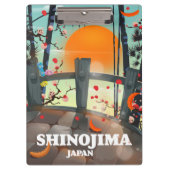 Shinojima Reiseplakatkarte Klemmbrett (Vorderseite)