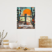 Shinojima Reiseplakatkarte Poster (Küche)