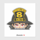 Shinra Kusakabe Peeker Sticker - Feuerwehrdekal (Blatt)