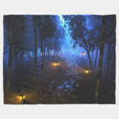 Shinrin Yoku (Nacht) Fleecedecke (Vorderseite (Horizontal))