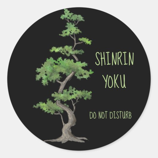 Shinrin~Yoku stören nicht das Baum-Baden Runder Aufkleber (Vorderseite)