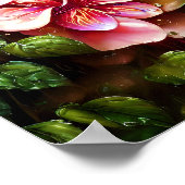 Shinrosa Blüten Poster (Ecke)