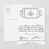 Shinte Stern über Platz und Kompass und führen Postkarte (Vorne/Hinten)