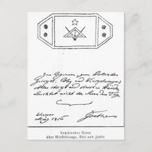 Shinte Stern über Platz und Kompass und führen Postkarte