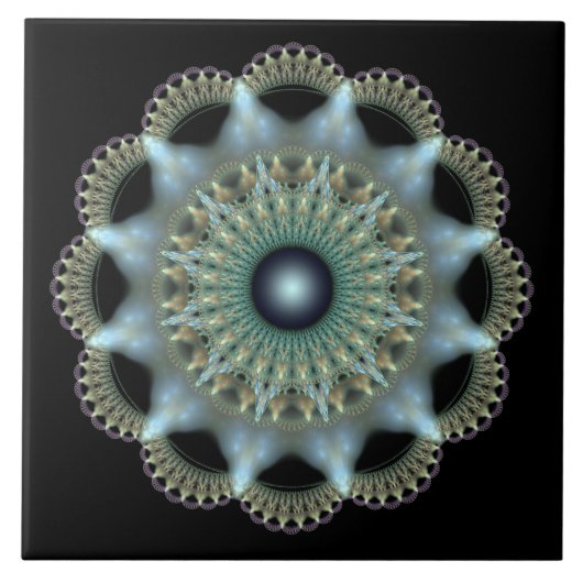 Shinting Star Fraktal Ornament Fliese (Vorderseite)