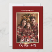 Shinting Star Gerahmt Foto Weihnachtskarte Feiertagskarte (Vorderseite)