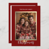 Shinting Star Gerahmt Foto Weihnachtskarte Feiertagskarte (Vorne/Hinten)