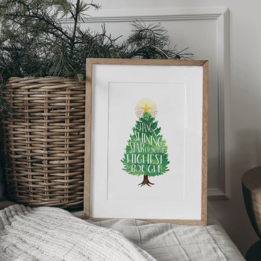 Shinting Star Weihnachtsbaum Angebot Kunst drucken Poster