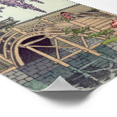 Shinto Architecture, Kameido Bridge Kawase Poster (Ecke)