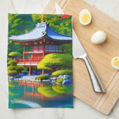 Shinto-Ruhe: Die Seele des Gartens Geschirrtuch (Viertel Falte)