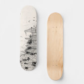 Shinto Shrine Fuji Edo Period Japan Shogun Inspiri Skateboard (Vorderseite)
