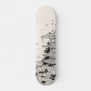 Shinto Shrine Fuji Edo Period Japan Shogun Inspiri Skateboard