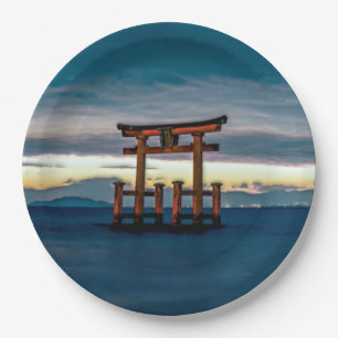 Shinto Shrine-Torii-Japanisches Tor Pappteller