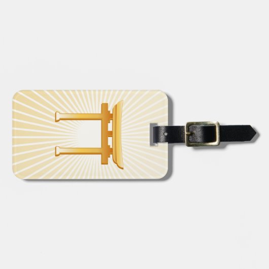 Shinto Symbol 2" x 3,5" Gepäckanhänger (Vorderseite horizontal)