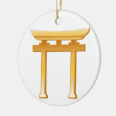 Shinto-Symbol Keramikornament (Links)