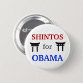 Shintos für Knopf Obama 2012 Button (Vorne & Hinten)