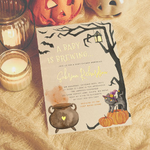 Shiny a baby braut Niedliche Halloween-Kinderdusch Folieneinladung
