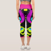 shiny Abstract art Capri Leggings (Rückseite)