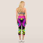 shiny Abstract art Capri Leggings (Rückseite)