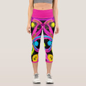 shiny Abstract art Capri Leggings (Vorderseite)