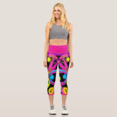 shiny Abstract art Capri Leggings (Vorderseite)