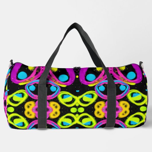 shiny Abstract art Duffle Bag (Vorderseite)