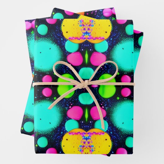 shiny Abstract art Geschenkpapier Set (Beispiel)