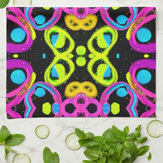 shiny Abstract art Geschirrtuch (Gefaltet)