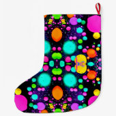 shiny Abstract art Großer Weihnachtsstrumpf (Rückseite)