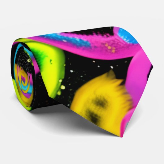 shiny Abstract art Krawatte (Gerollt)