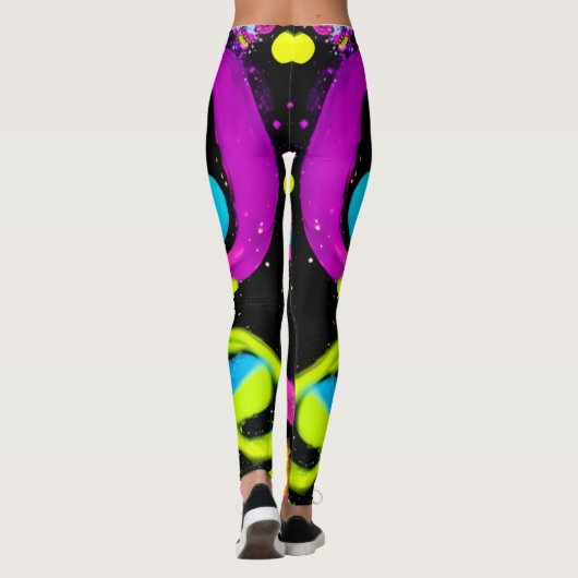 shiny Abstract art Leggings (Rückseite)