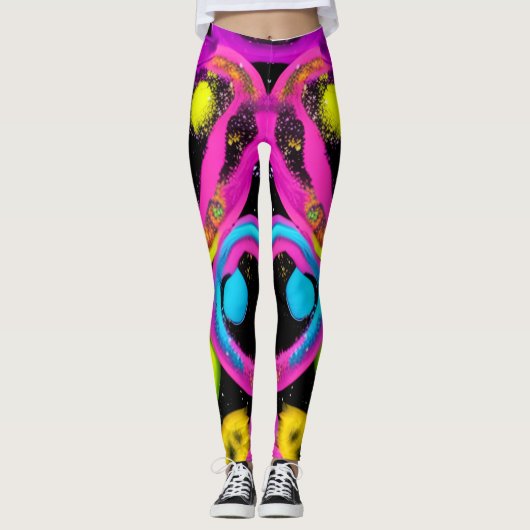 shiny Abstract art Leggings (Vorderseite)