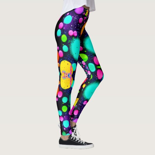shiny Abstract art Leggings (Rechts)