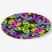 shiny Abstract art Pappteller (Schrägansicht)