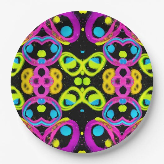 shiny Abstract art Pappteller (Vorderseite)