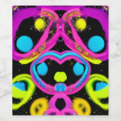 shiny Abstract art Weinetikett (Einzelnes Label)